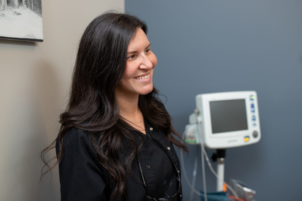 surgical assistant smiling